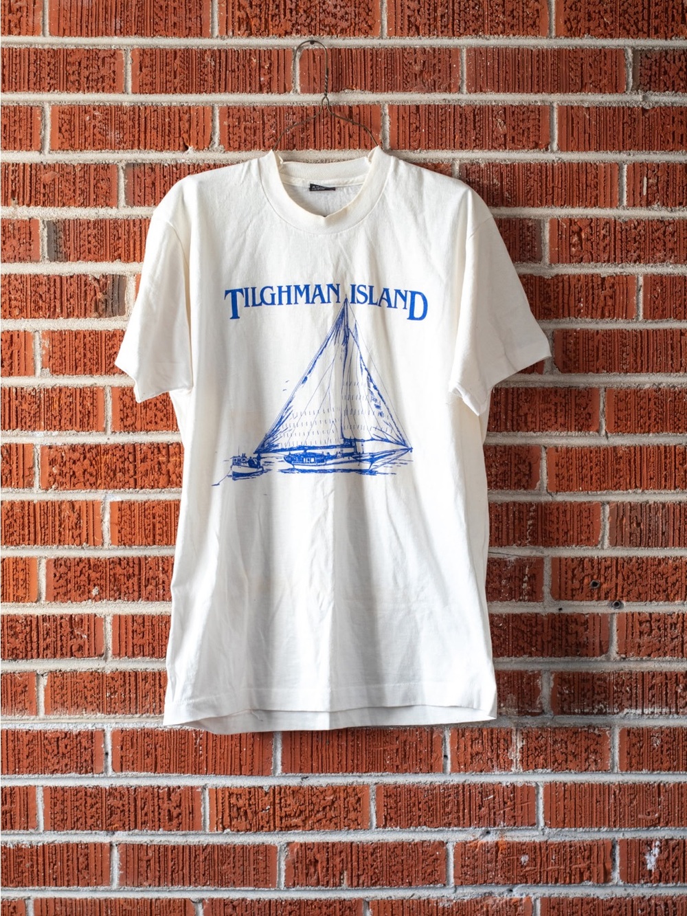 Vintage 90s Tilghman Island Sailboat T Shirt XL Screen Stars Best Single Stitch